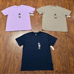 Athletic Works Men's Casual T-Shirt Set - Purple, Taupe, Navy Size Small 34-36